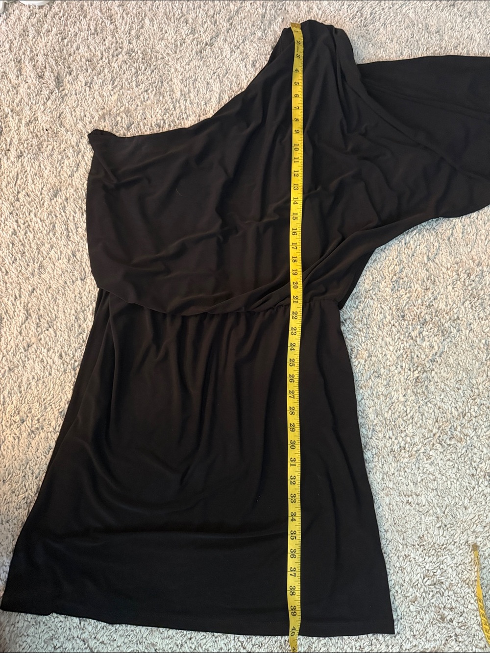 Asymmetrical little black cocktail dress  wedding guest feminine plus size XL - Picture 5 of 7
